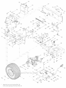 Part Location Diagram of 17840A Yard Man Transaxle Mounting Bracket